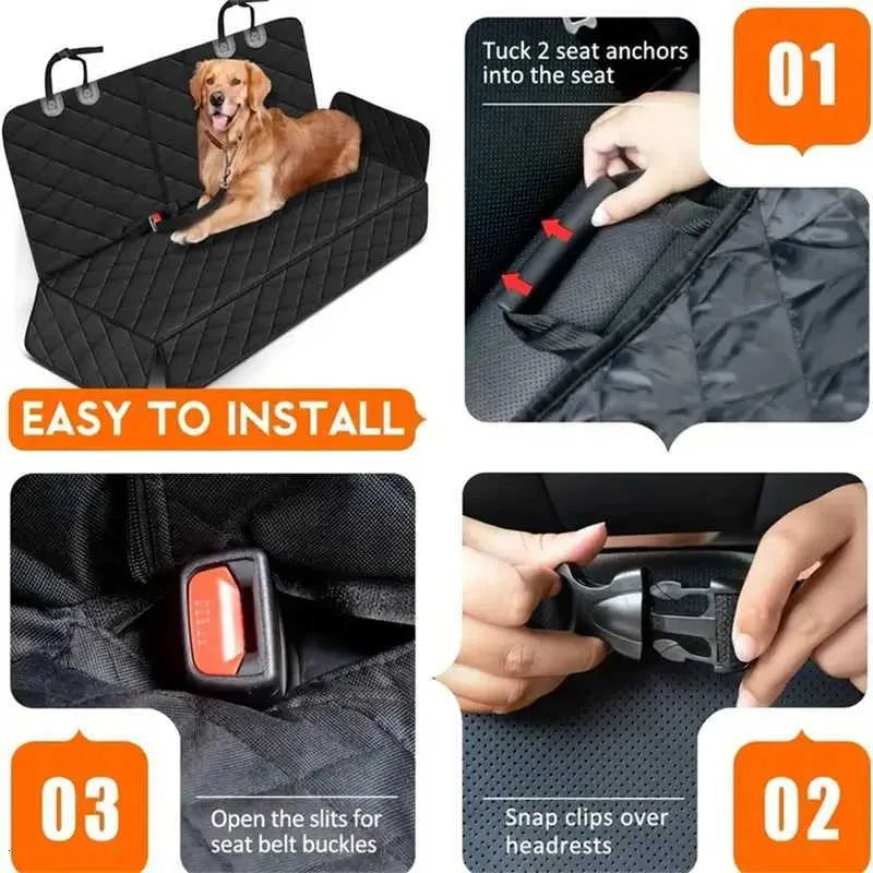 Car Dog Seat Cover for Back Seat Waterproof Auto Rear Pet Seat Protector Mat Nonslip Universal Safety Carrier for Outing Dogs Y251216
