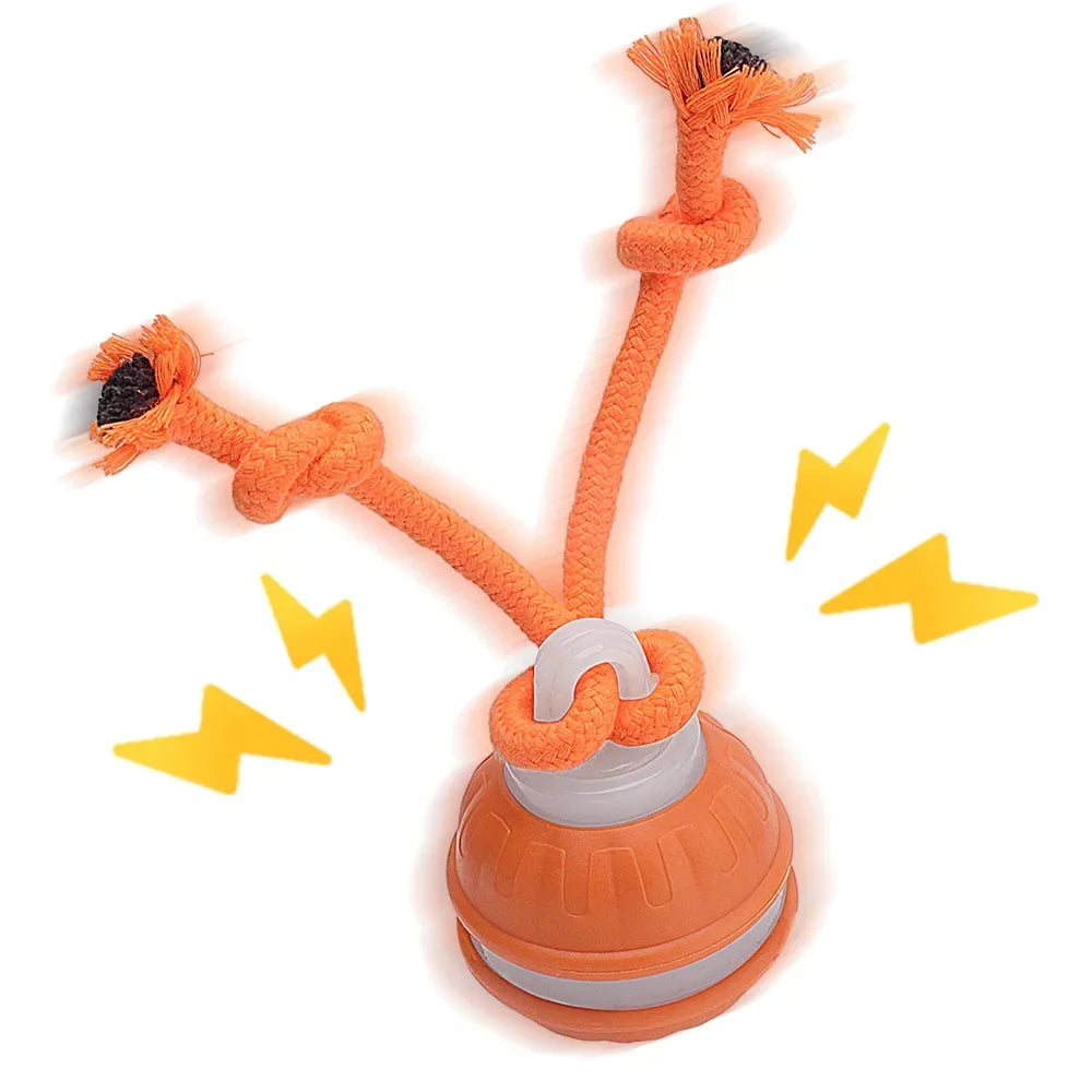 Cat Dog Interactive Ball Toy Automatic Rolling Ball Faux Tail Rechargeable Smart Pet Electric Toy Dog Cat Training Imitate Mouse