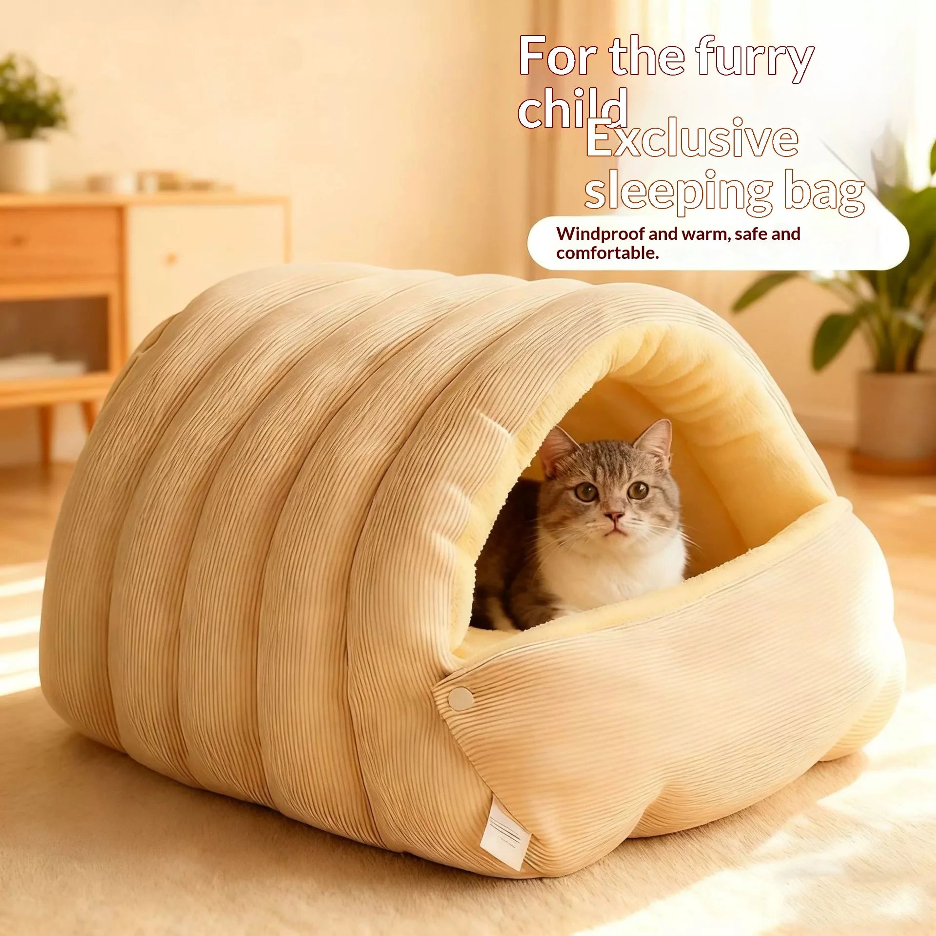 Heated Cat Bed Winter Warm Plush House with Removable Cover Waterproof Scratch Resistant for Cats Small Dogs Comfort Pet Warmth